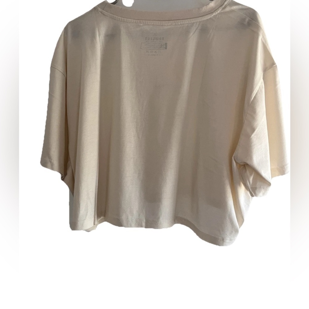 NWT Rawgear Off-white Crop Top T-shirt Size XXL Oversized- Cute! - Picture 2 of 4